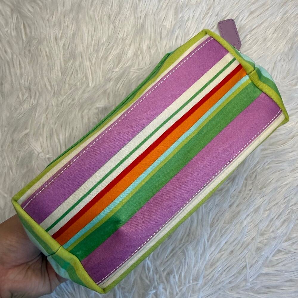 y2k COACH F40494 Hampton Stripped Mini Bag Purse - Picture 3 of 8